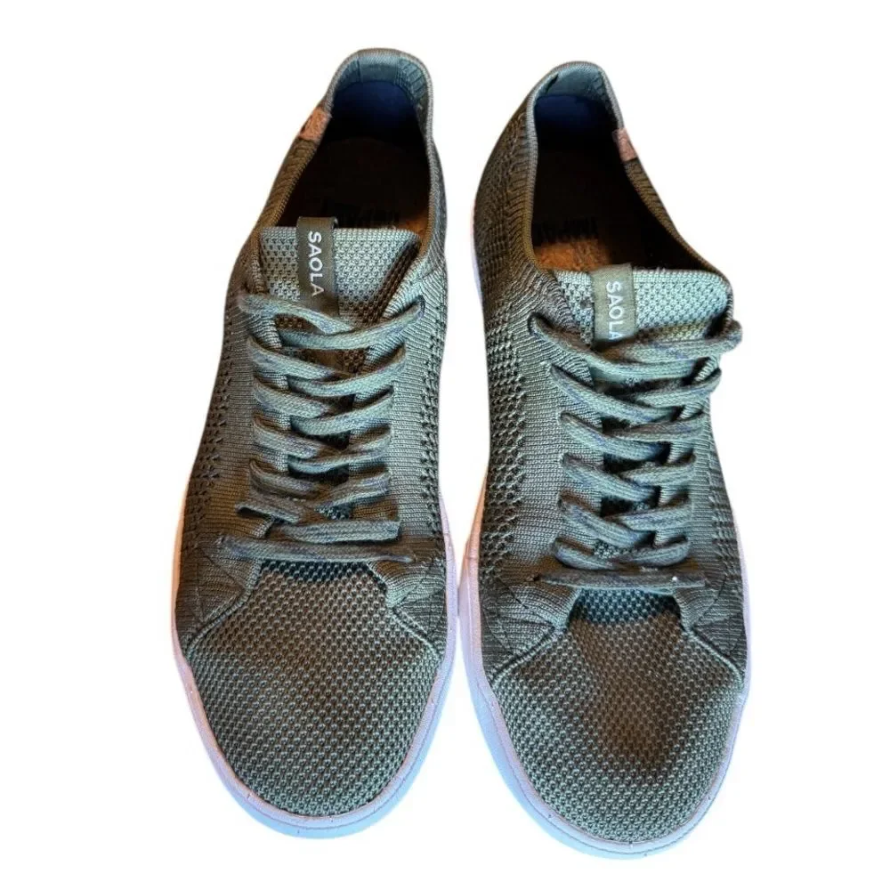 Saola Cannon Knit Shoes Olive Green sz 9